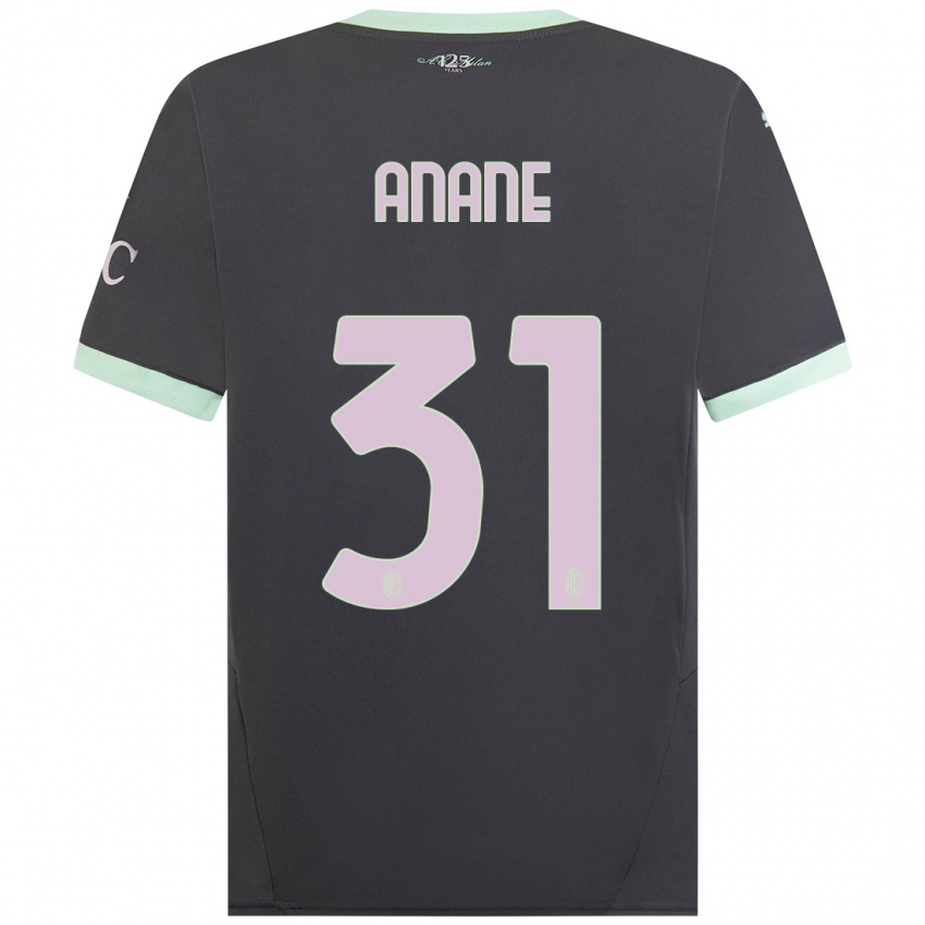 Niño Camiseta Emmanuel Anane #31 Gris Equipación Tercera 2024/25 La Camisa Argentina