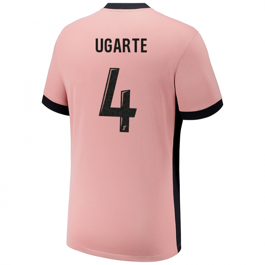 Niño Camiseta Manuel Ugarte #4 Rosa Óxido Equipación Tercera 2024/25 La Camisa Argentina