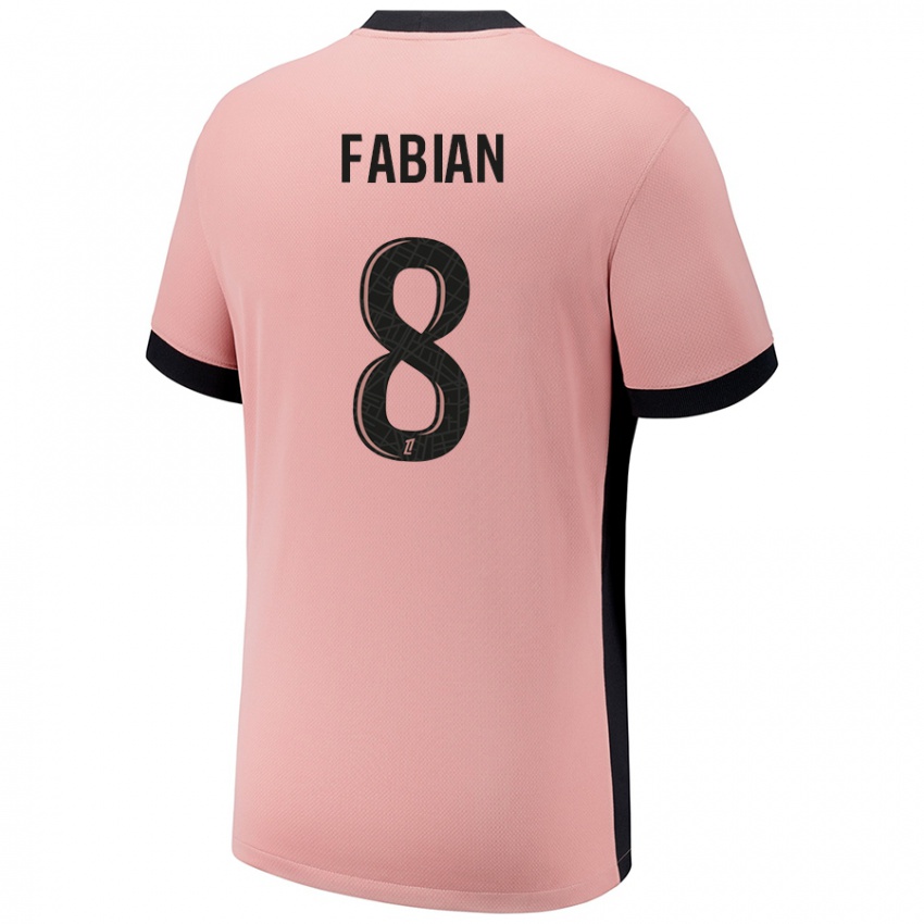 Niño Camiseta Fabián Ruiz #8 Rosa Óxido Equipación Tercera 2024/25 La Camisa Argentina