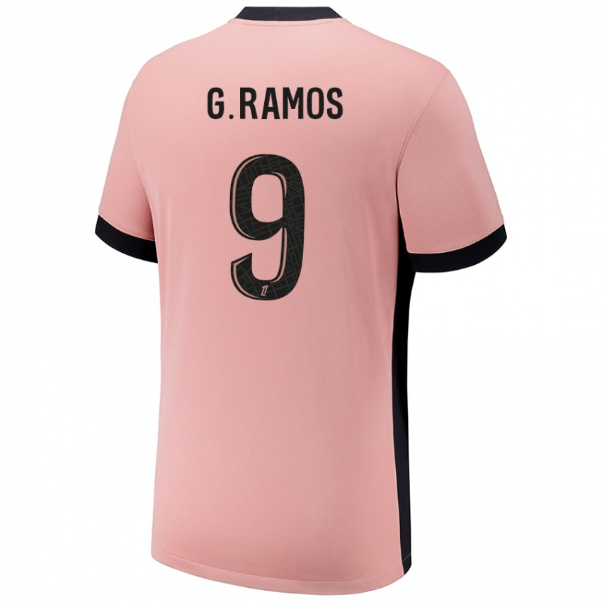 Niño Camiseta Gonçalo Ramos #9 Rosa Óxido Equipación Tercera 2024/25 La Camisa Argentina