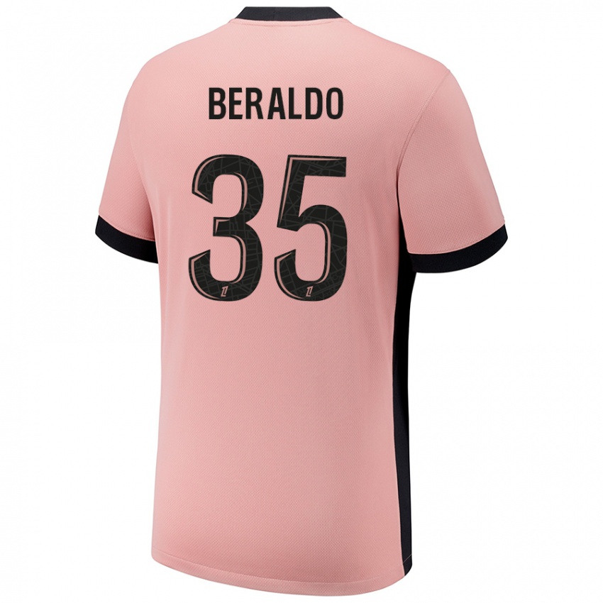 Niño Camiseta Lucas Beraldo #35 Rosa Óxido Equipación Tercera 2024/25 La Camisa Argentina