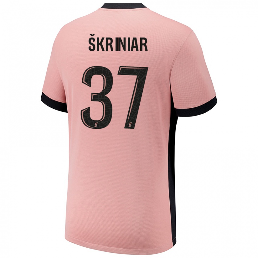 Niño Camiseta Milan Skriniar #37 Rosa Óxido Equipación Tercera 2024/25 La Camisa Argentina