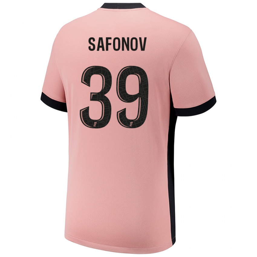 Niño Camiseta Matvey Safonov #39 Rosa Óxido Equipación Tercera 2024/25 La Camisa Argentina