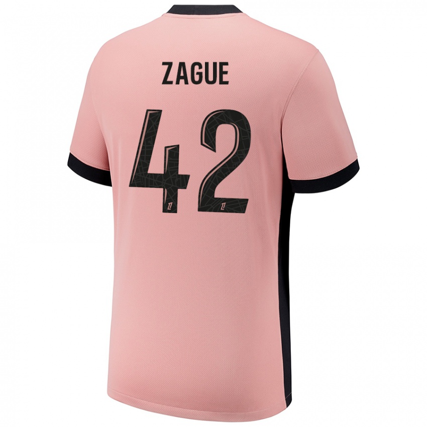 Niño Camiseta Yoram Zague #42 Rosa Óxido Equipación Tercera 2024/25 La Camisa Argentina