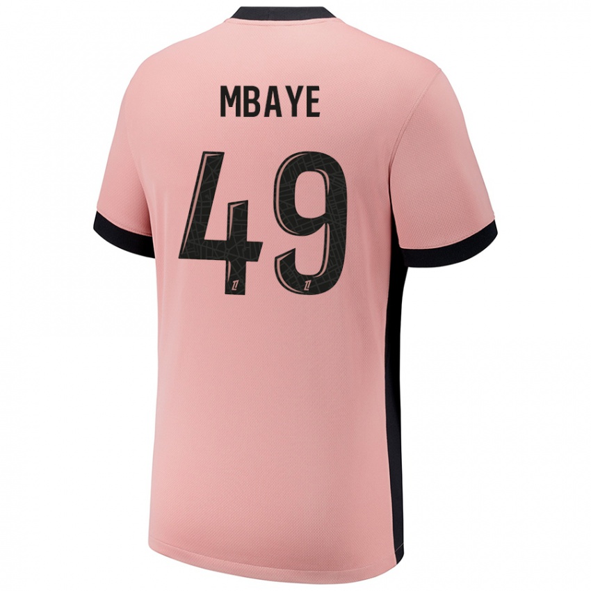 Niño Camiseta Ibrahim Mbaye #49 Rosa Óxido Equipación Tercera 2024/25 La Camisa Argentina