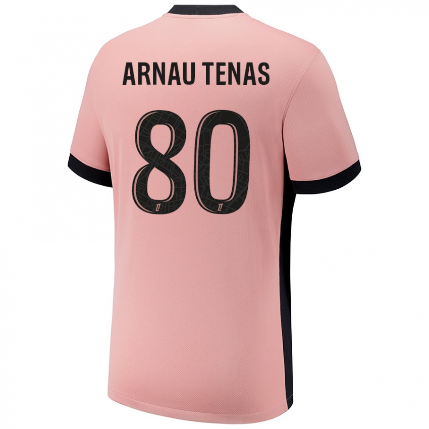 Niño Camiseta Arnau Tenas #80 Rosa Óxido Equipación Tercera 2024/25 La Camisa Argentina