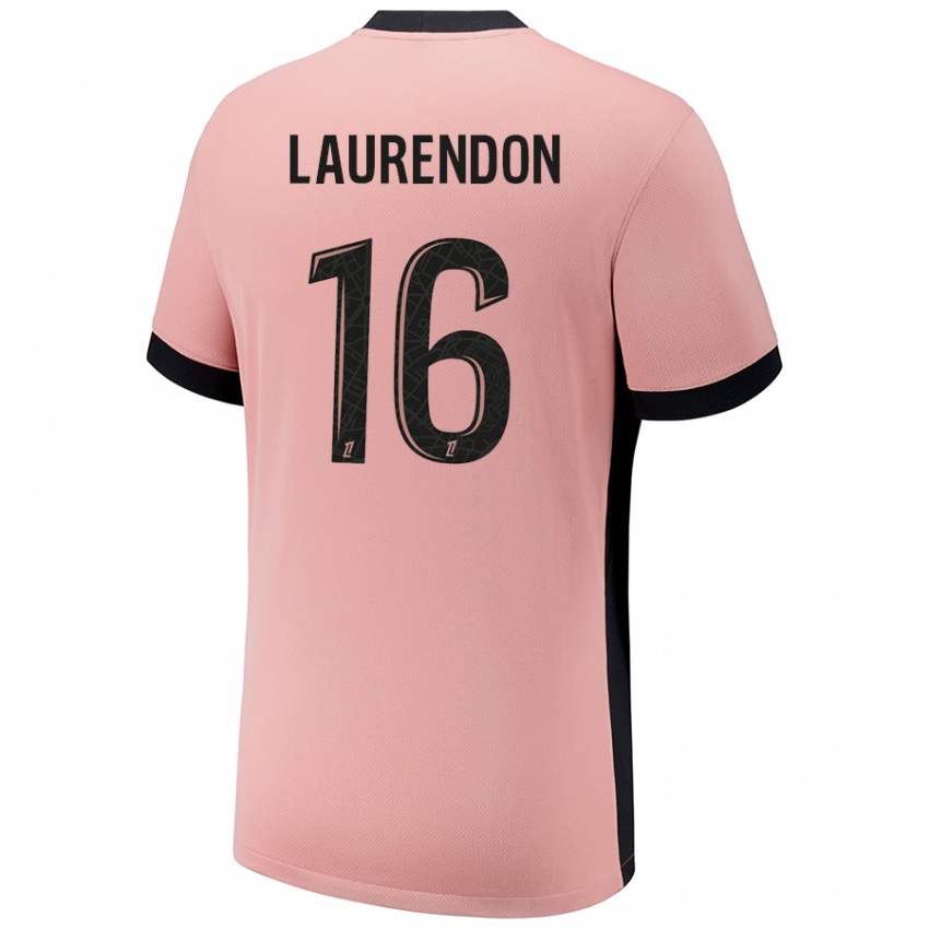 Niño Camiseta Bilal Laurendon #16 Rosa Óxido Equipación Tercera 2024/25 La Camisa Argentina