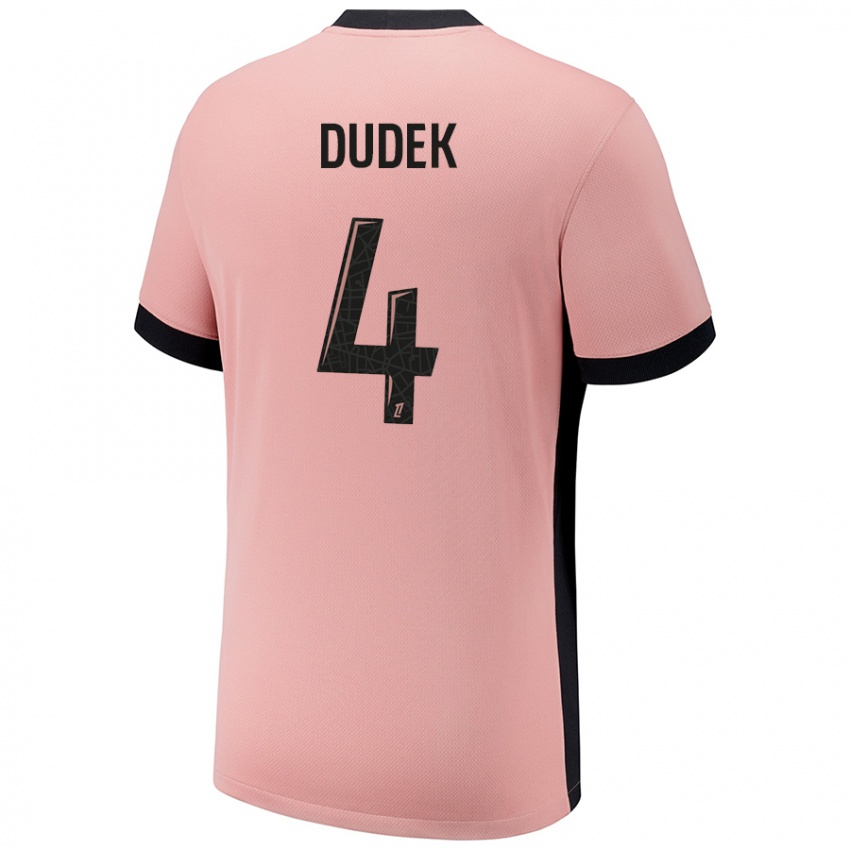 Niño Camiseta Paulina Dudek #4 Rosa Óxido Equipación Tercera 2024/25 La Camisa Argentina