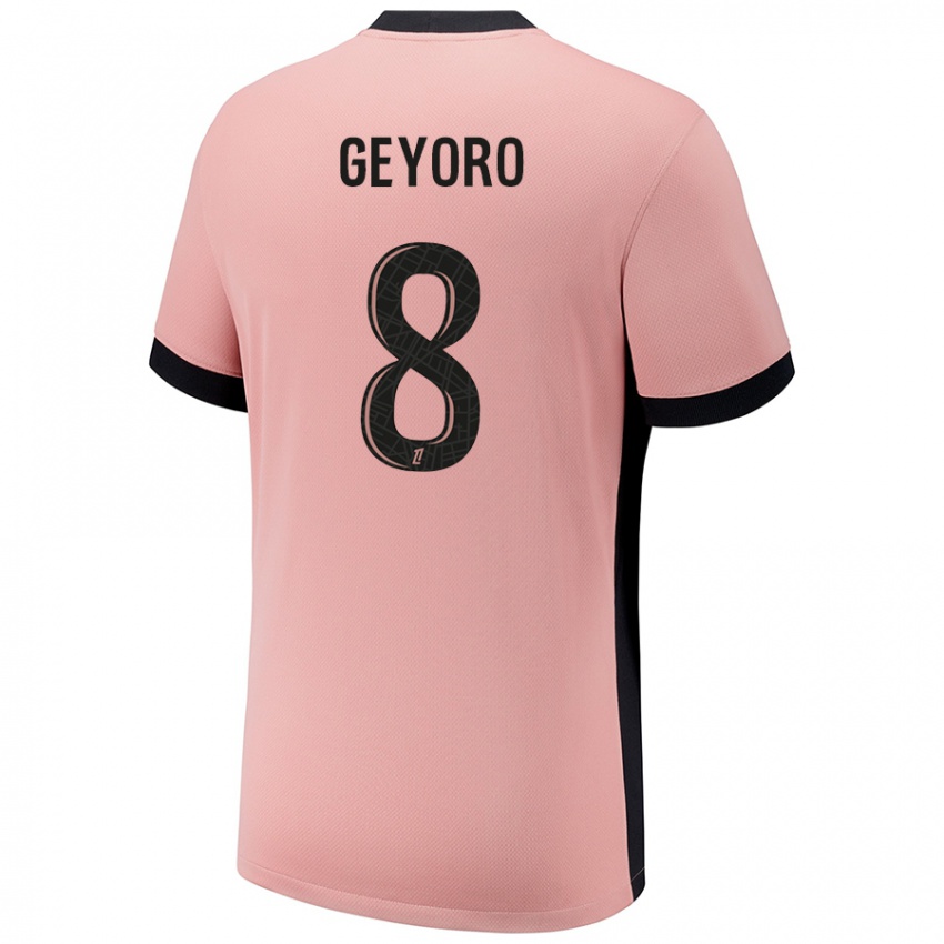 Niño Camiseta Grace Geyoro #8 Rosa Óxido Equipación Tercera 2024/25 La Camisa Argentina