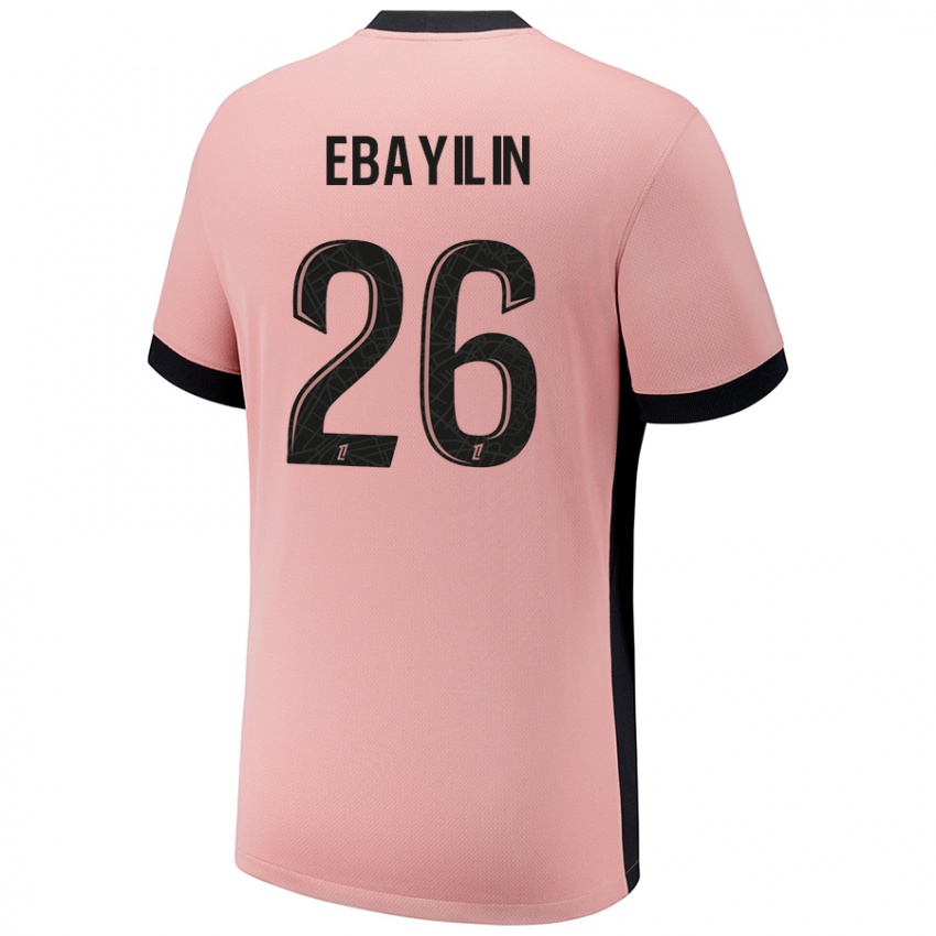 Niño Camiseta Anaïs Ebayilin #26 Rosa Óxido Equipación Tercera 2024/25 La Camisa Argentina