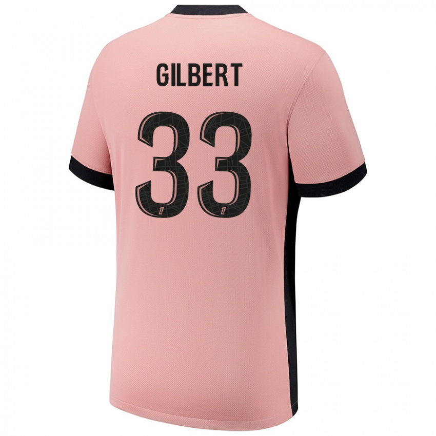 Niño Camiseta Tara Elimbi Gilbert #33 Rosa Óxido Equipación Tercera 2024/25 La Camisa Argentina