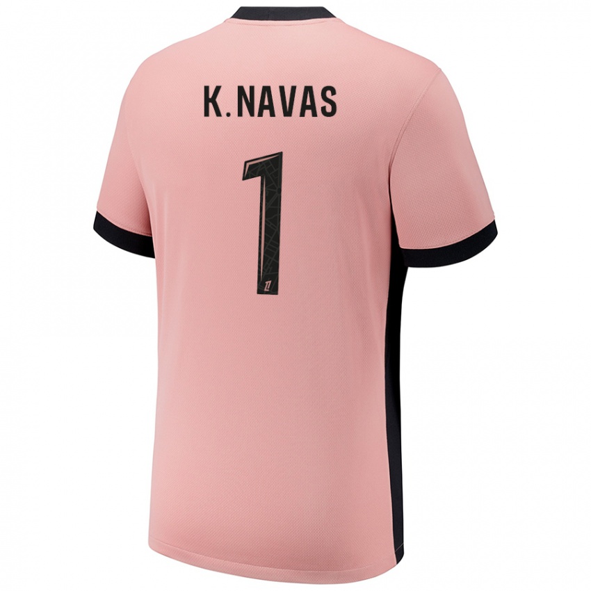 Niño Camiseta Keylor Navas #1 Rosa Óxido Equipación Tercera 2024/25 La Camisa Argentina