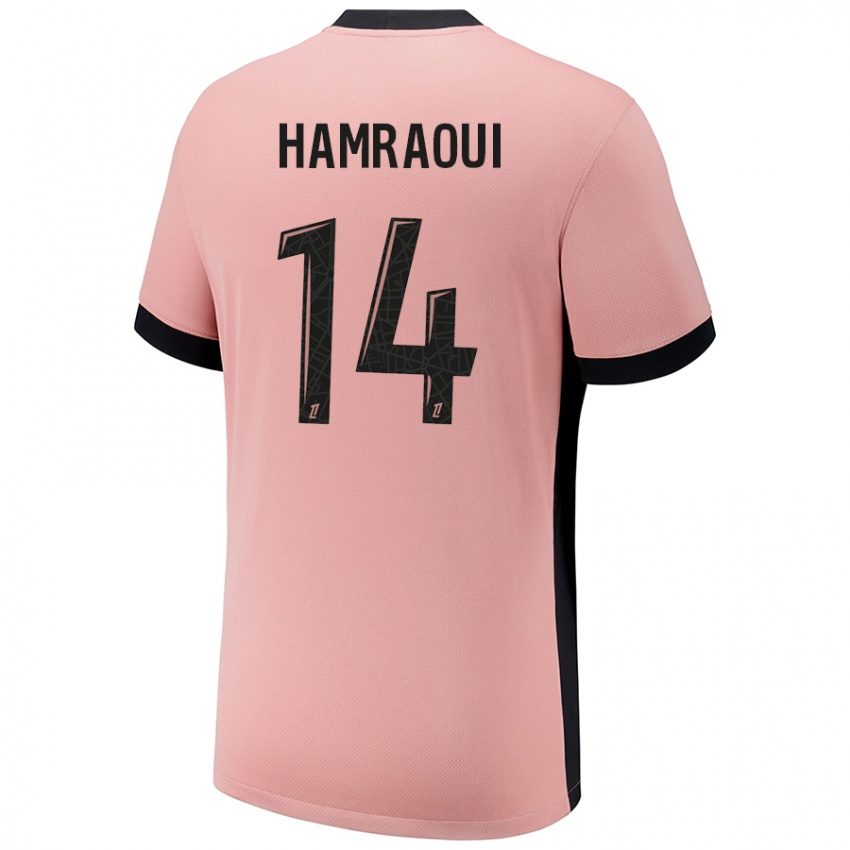 Niño Camiseta Kheira Hamraoui #14 Rosa Óxido Equipación Tercera 2024/25 La Camisa Argentina