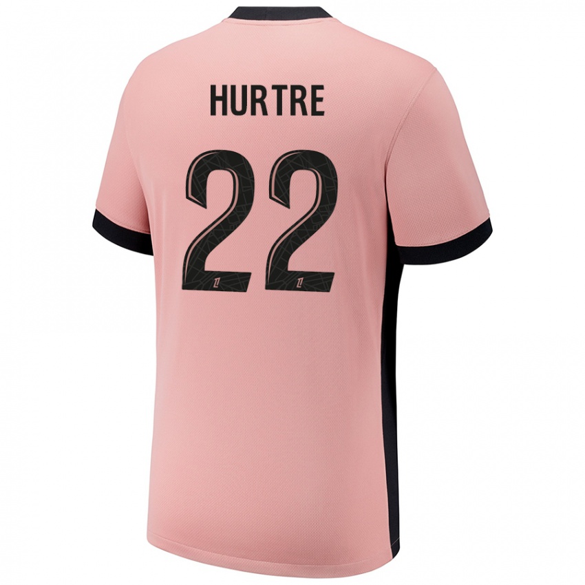 Niño Camiseta Oceane Hurtre #22 Rosa Óxido Equipación Tercera 2024/25 La Camisa Argentina