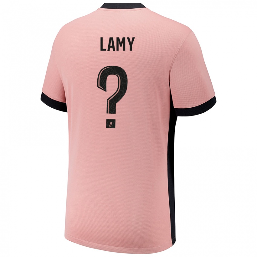 Niño Camiseta Hugo Lamy #0 Rosa Óxido Equipación Tercera 2024/25 La Camisa Argentina