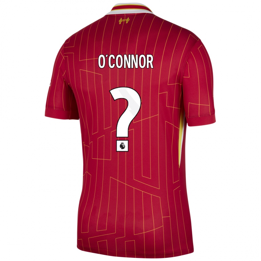 Hombre Camiseta Ollie O'connor #0 Rojo Amarillo Blanco 1ª Equipación 2024/25 La Camisa Argentina