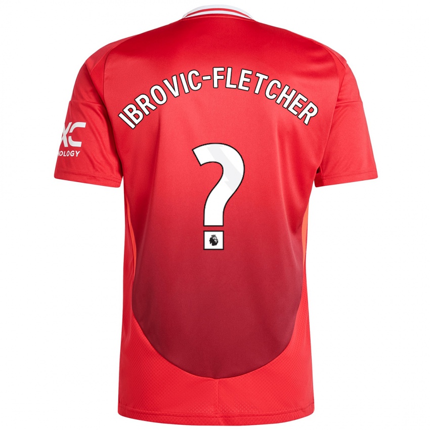 Hombre Camiseta Edward Ibrovic-Fletcher #0 Rojo Brillante 1ª Equipación 2024/25 La Camisa Argentina