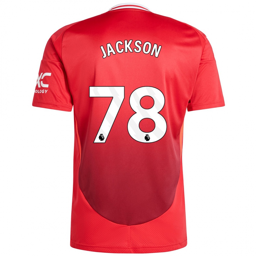 Hombre Camiseta Louis Jackson #78 Rojo Brillante 1ª Equipación 2024/25 La Camisa Argentina