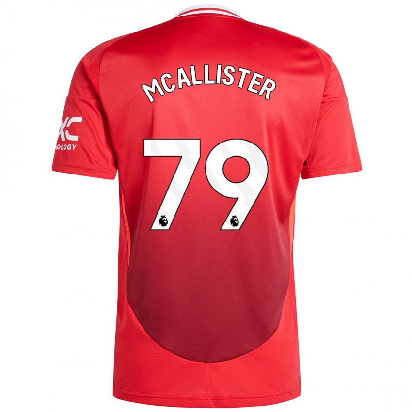 Hombre Camiseta Finley Mcallister #79 Rojo Brillante 1ª Equipación 2024/25 La Camisa Argentina