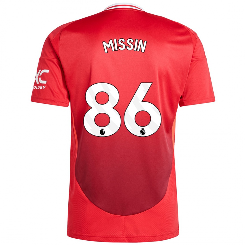 Hombre Camiseta Ashton Missin #86 Rojo Brillante 1ª Equipación 2024/25 La Camisa Argentina