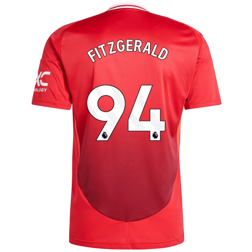 Hombre Camiseta Jayce Fitzgerald #94 Rojo Brillante 1ª Equipación 2024/25 La Camisa Argentina