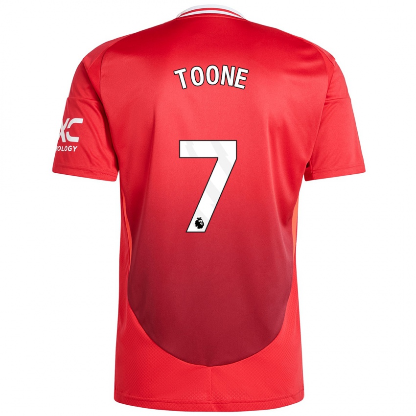 Hombre Camiseta Ella Toone #7 Rojo Brillante 1ª Equipación 2024/25 La Camisa Argentina