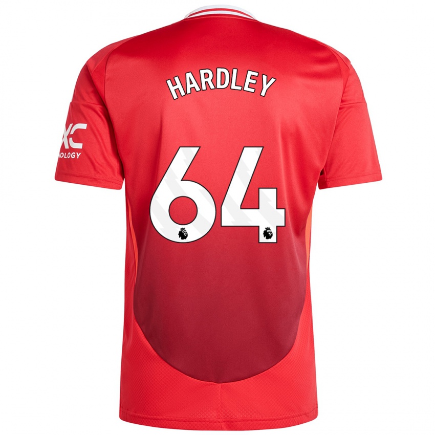 Hombre Camiseta Bjorn Hardley #64 Rojo Brillante 1ª Equipación 2024/25 La Camisa Argentina