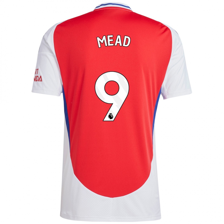 Hombre Camiseta Beth Mead #9 Rojo Blanco 1ª Equipación 2024/25 La Camisa Argentina