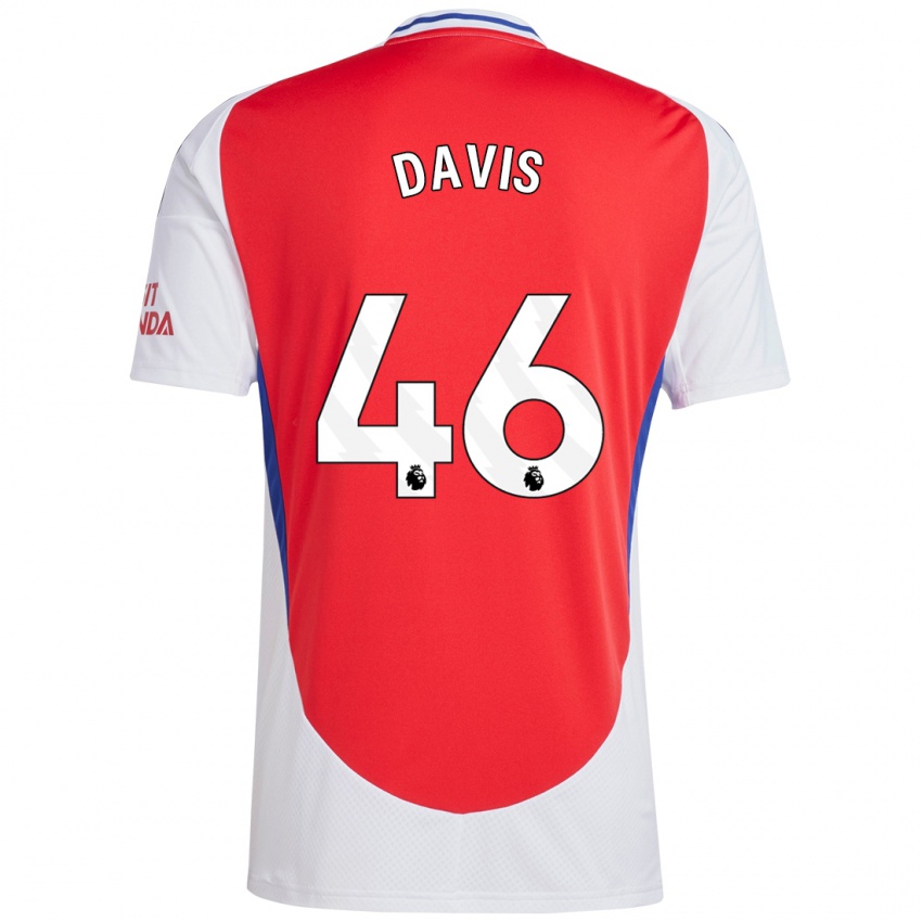 Hombre Camiseta Timi Davis #46 Rojo Blanco 1ª Equipación 2024/25 La Camisa Argentina