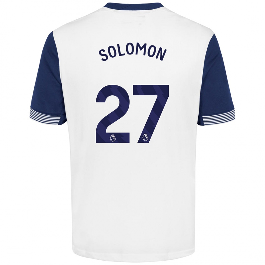 Hombre Camiseta Manor Solomon #27 Blanco Azul 1ª Equipación 2024/25 La Camisa Argentina