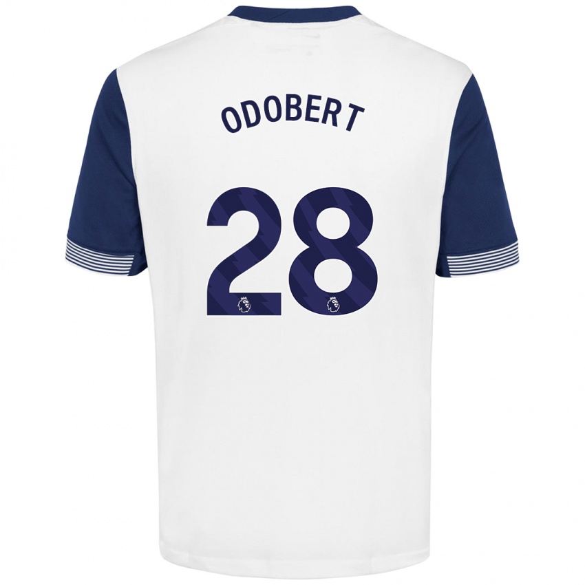 Hombre Camiseta Wilson Odobert #28 Blanco Azul 1ª Equipación 2024/25 La Camisa Argentina