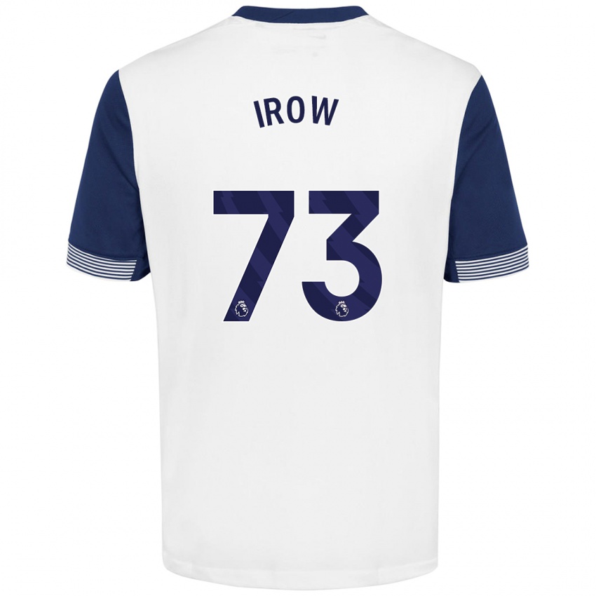 Hombre Camiseta Oliver Irow #73 Blanco Azul 1ª Equipación 2024/25 La Camisa Argentina