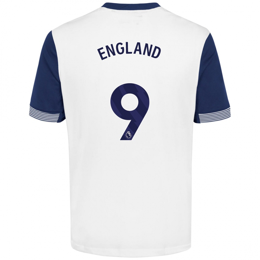 Hombre Camiseta Bethany England #9 Blanco Azul 1ª Equipación 2024/25 La Camisa Argentina