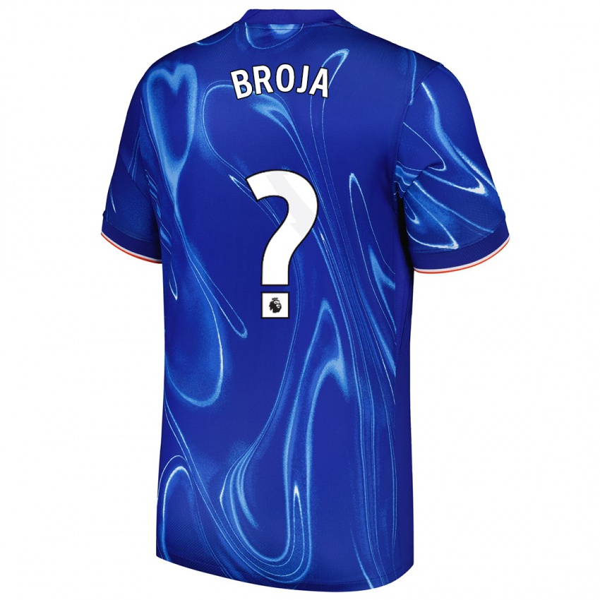 Hombre Camiseta Armando Broja #0 Azul Blanco 1ª Equipación 2024/25 La Camisa Argentina