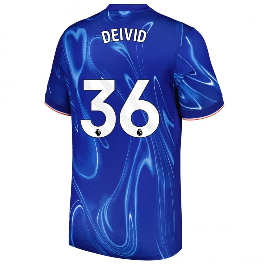 Hombre Camiseta Deivid Washington #36 Azul Blanco 1ª Equipación 2024/25 La Camisa Argentina