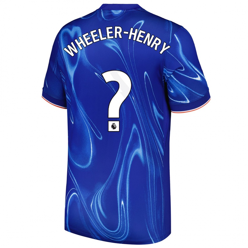 Hombre Camiseta Joseph Wheeler-Henry #0 Azul Blanco 1ª Equipación 2024/25 La Camisa Argentina