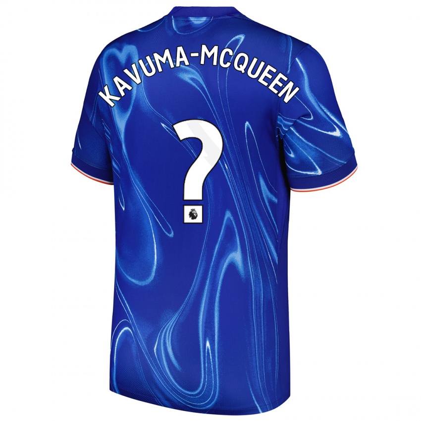 Hombre Camiseta Ryan Kavuma-Mcqueen #0 Azul Blanco 1ª Equipación 2024/25 La Camisa Argentina