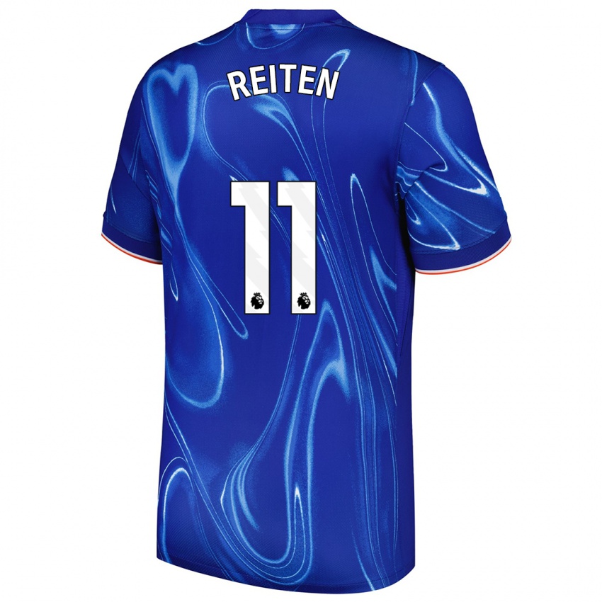 Hombre Camiseta Guro Reiten #11 Azul Blanco 1ª Equipación 2024/25 La Camisa Argentina