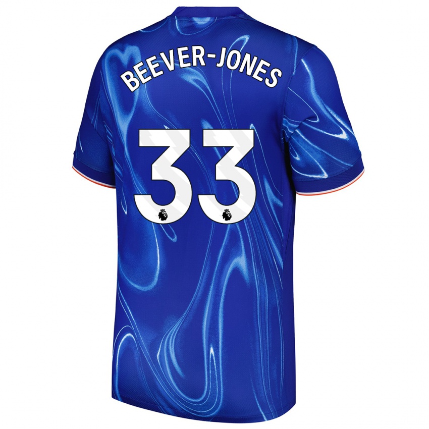 Hombre Camiseta Aggie Beever-Jones #33 Azul Blanco 1ª Equipación 2024/25 La Camisa Argentina