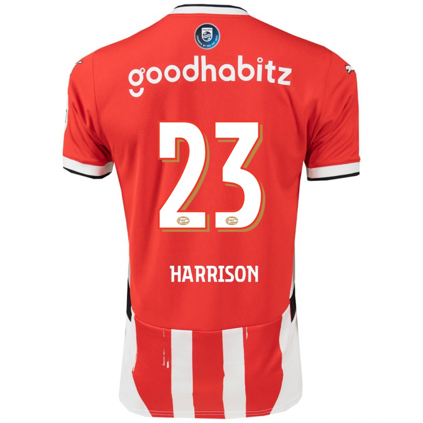 Hombre Camiseta Amy Harrison #23 Rojo Blanco 1ª Equipación 2024/25 La Camisa Argentina