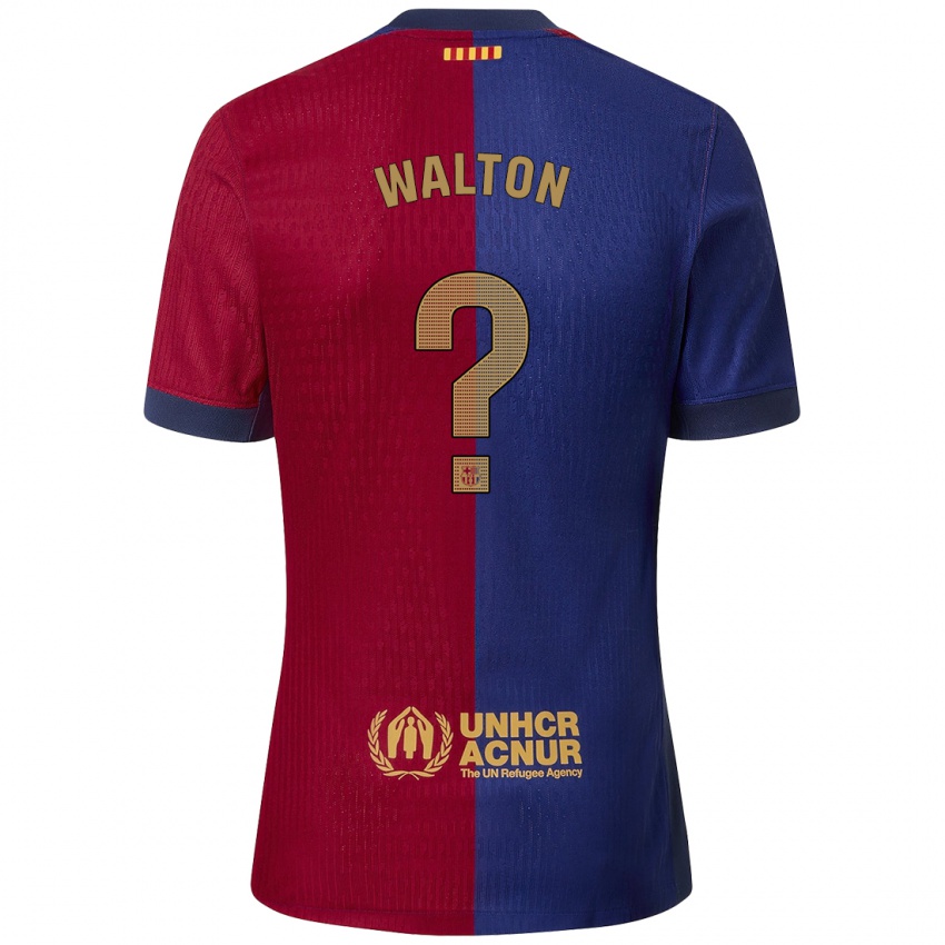 Hombre Camiseta Alexander Walton #0 Azul Rojo 1ª Equipación 2024/25 La Camisa Argentina