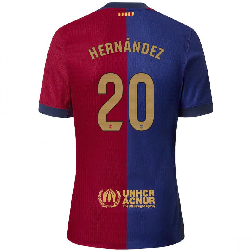 Hombre Camiseta Unai Hernández #20 Azul Rojo 1ª Equipación 2024/25 La Camisa Argentina