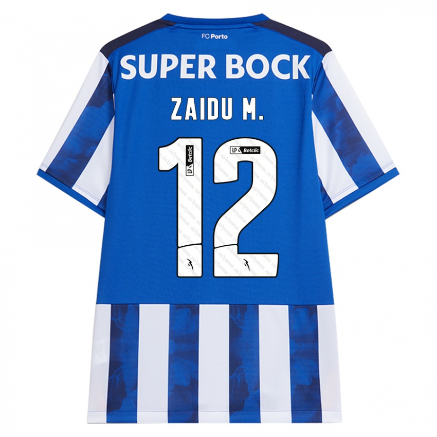 Hombre Camiseta Zaidu #12 Azul Blanco 1ª Equipación 2024/25 La Camisa Argentina