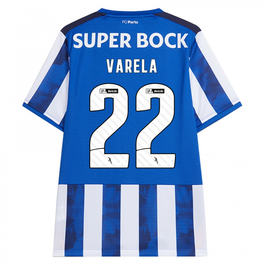 Hombre Camiseta Alan Varela #22 Azul Blanco 1ª Equipación 2024/25 La Camisa Argentina