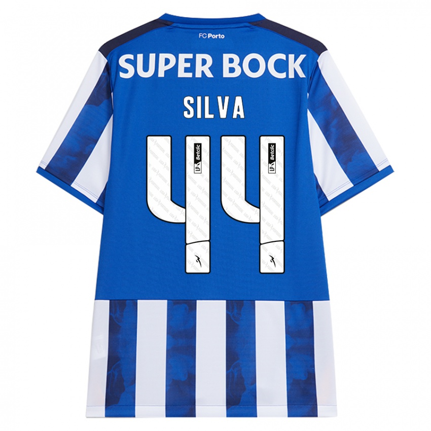 Hombre Camiseta Felipe Silva #44 Azul Blanco 1ª Equipación 2024/25 La Camisa Argentina