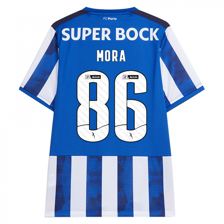 Hombre Camiseta Rodrigo Mora #86 Azul Blanco 1ª Equipación 2024/25 La Camisa Argentina