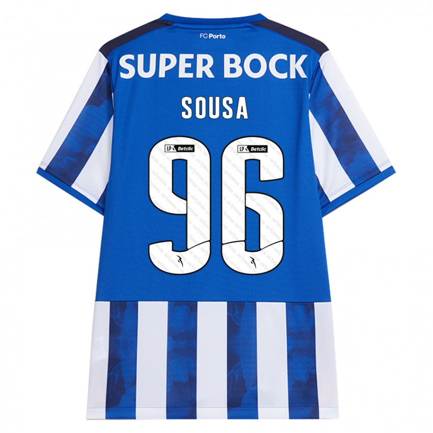 Hombre Camiseta Filipe Sousa #96 Azul Blanco 1ª Equipación 2024/25 La Camisa Argentina