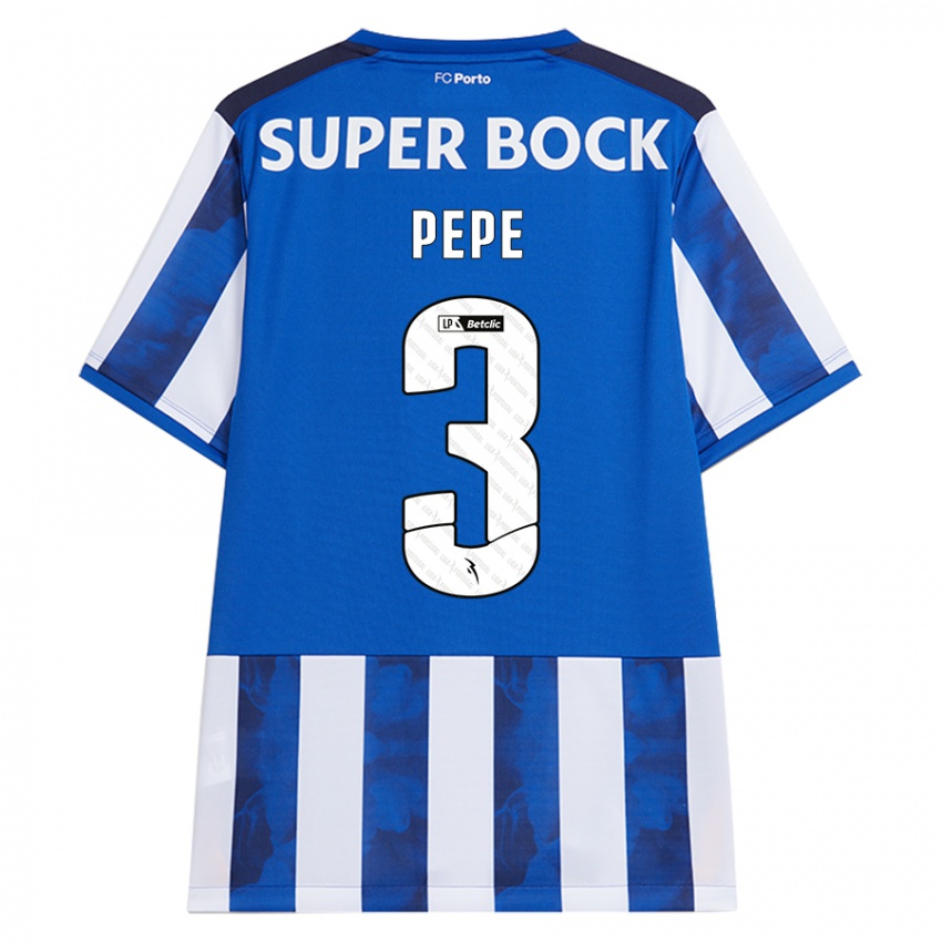 Hombre Camiseta Pepe #3 Azul Blanco 1ª Equipación 2024/25 La Camisa Argentina