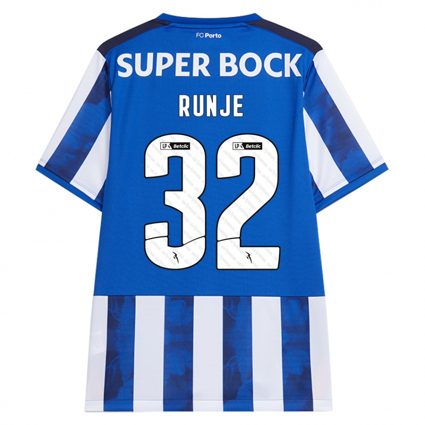 Hombre Camiseta Roko Runje #32 Azul Blanco 1ª Equipación 2024/25 La Camisa Argentina