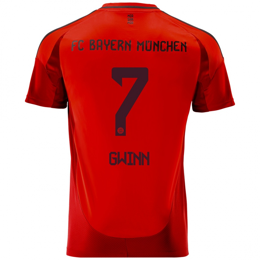 Hombre Camiseta Giulia Gwinn #7 Rojo 1ª Equipación 2024/25 La Camisa Argentina